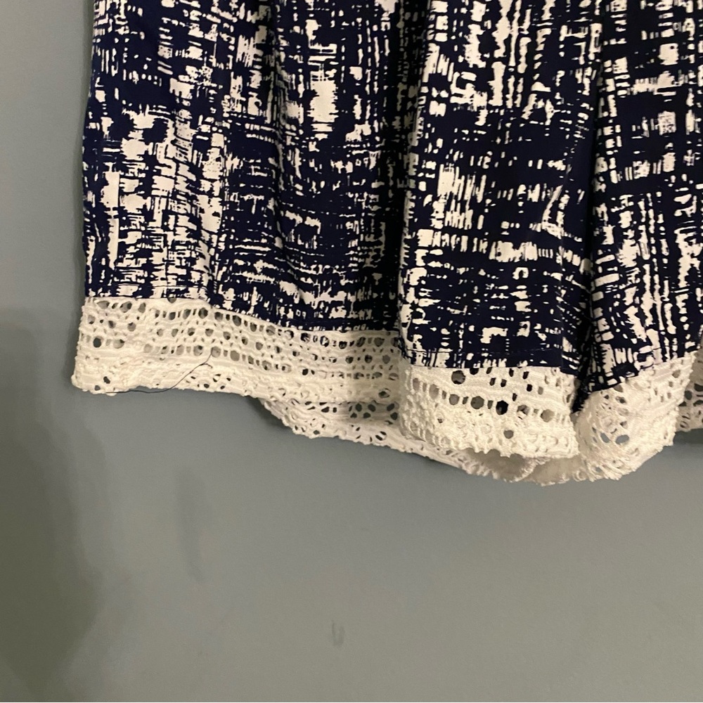 Freeway Navy & White Patterned Collared Romper Wi… - image 2